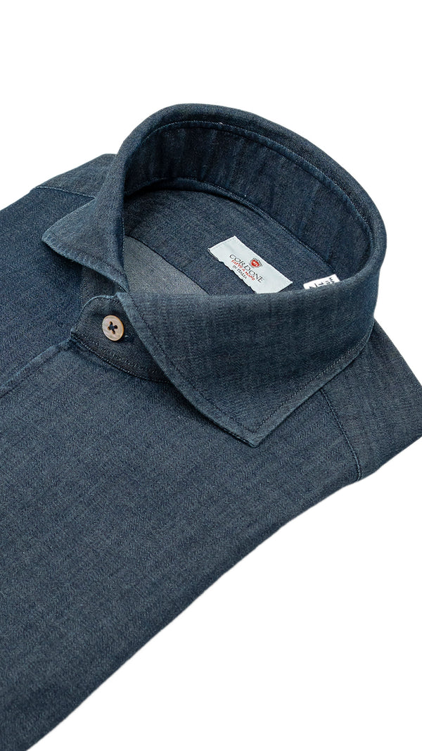Dark Blue Denim Shirt