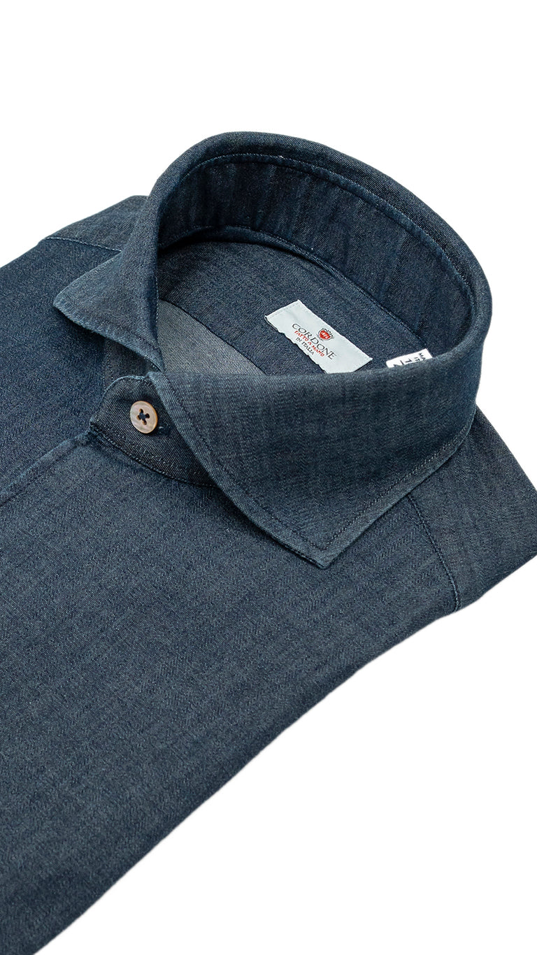 Dark Blue Denim Shirt