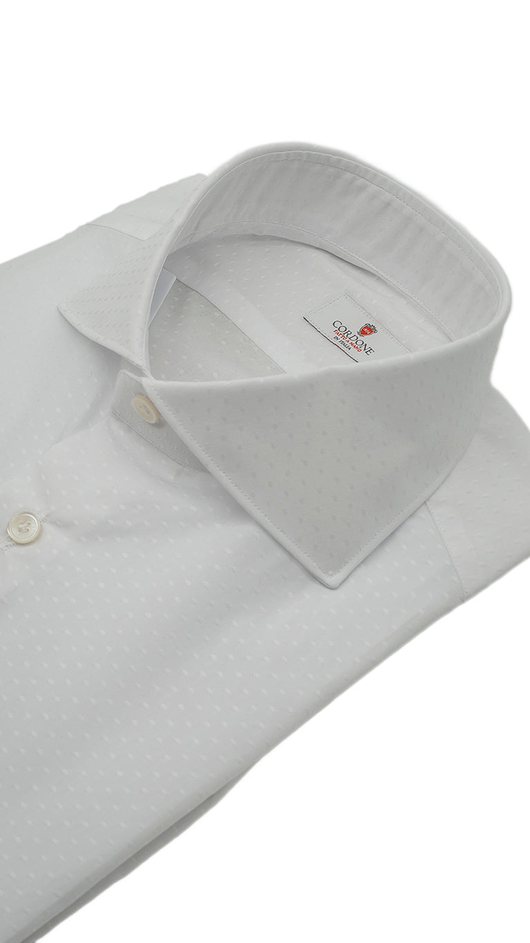 Dobby Shirt White Dots