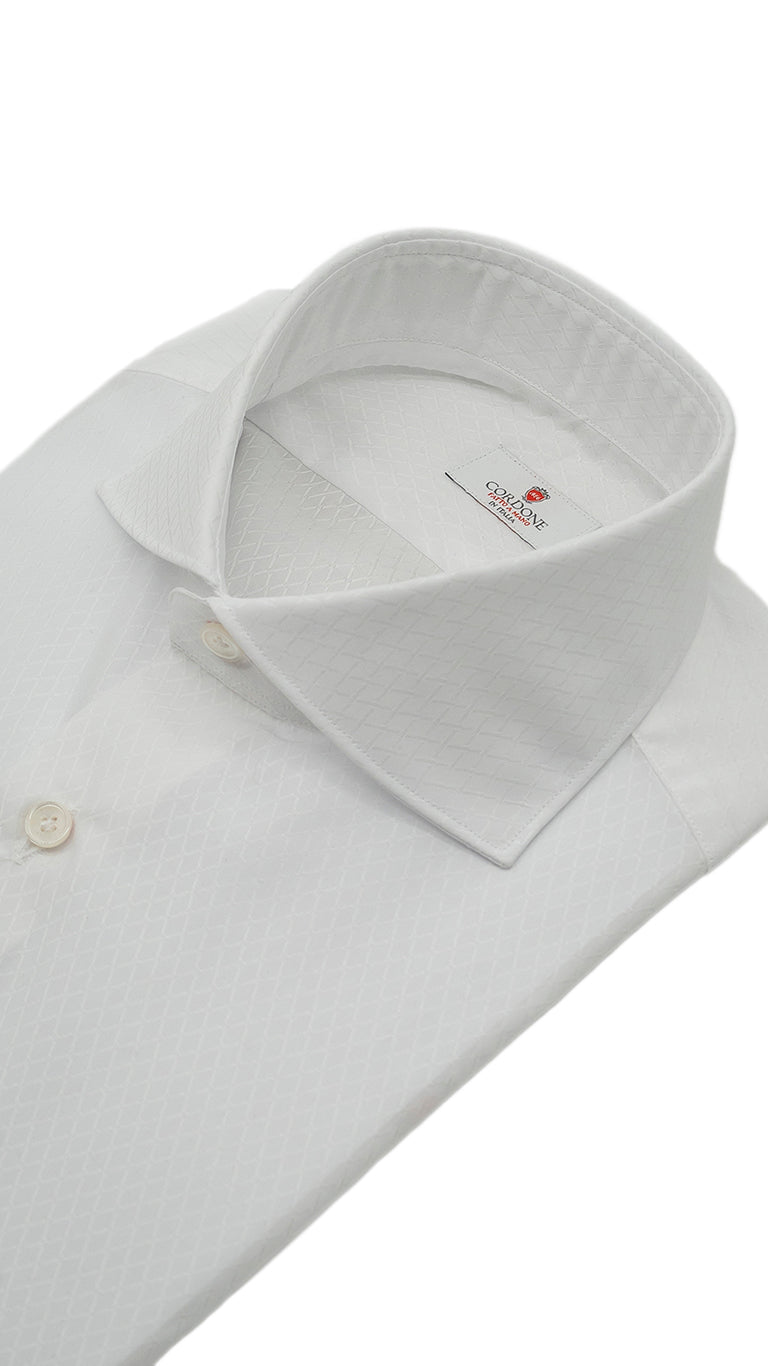 Dobby Shirt White Rhombs