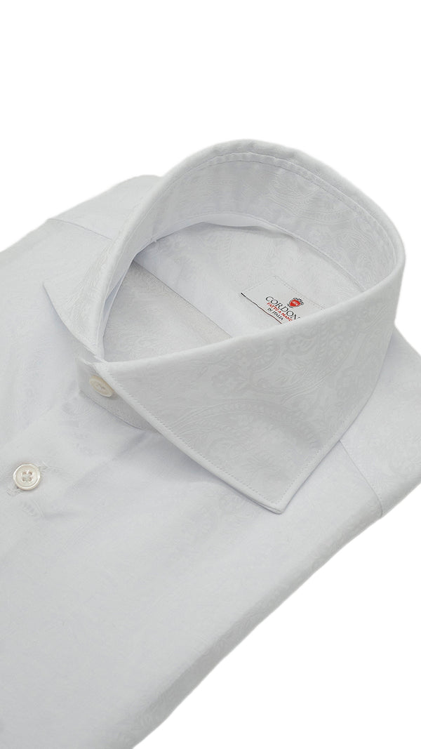 Dobby Shirt White Pasley