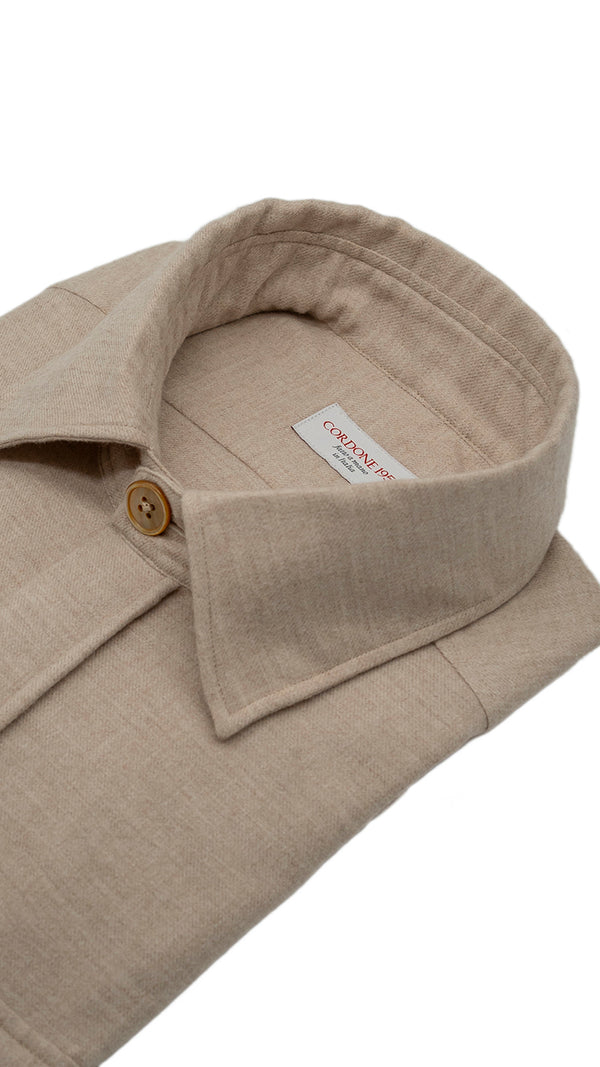 Safari Flannel Overshirt Beige