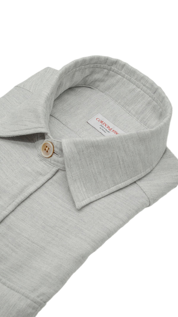 Safari Flannel Overshirt Grey Melange