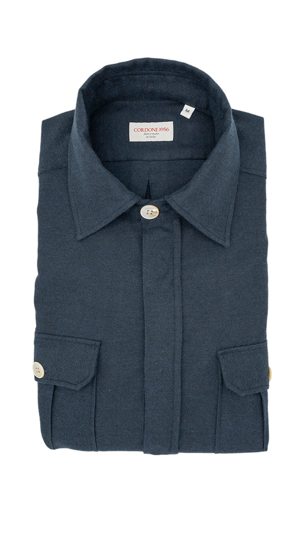 Safari Flannell Overshirt Blue