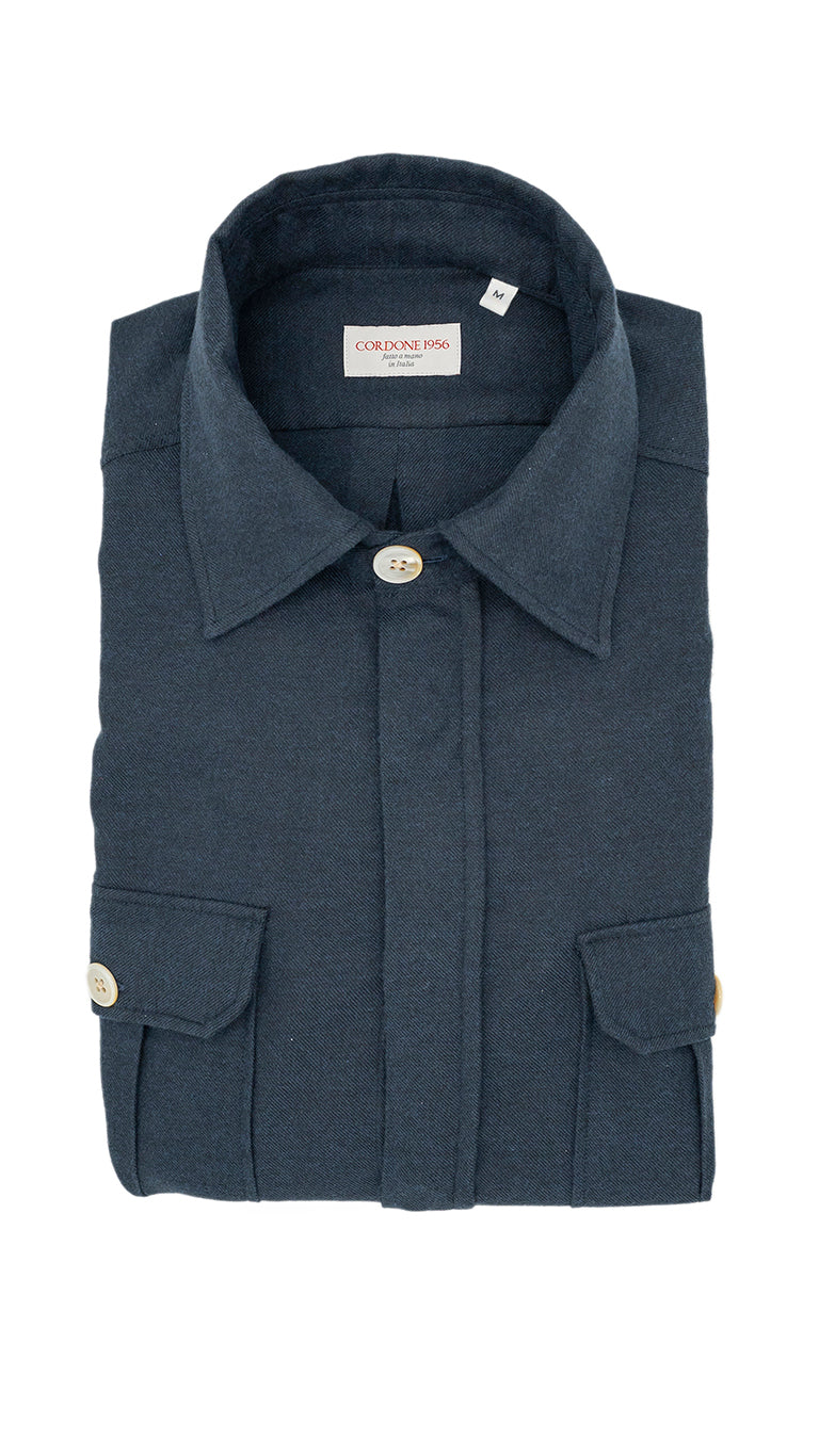Safari Flannell Overshirt Blue