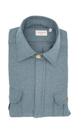 Safari Flannel Overshirt Azure