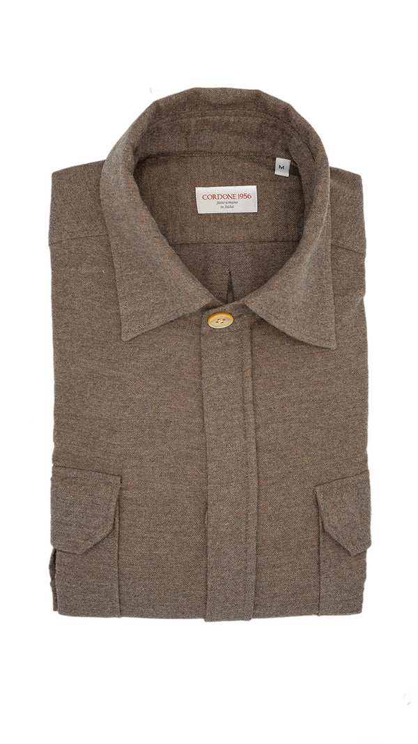 Safari Flannel Overshirt Brown
