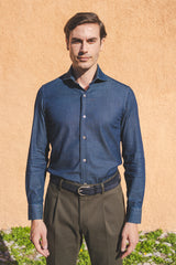Dark Blue Denim Shirt