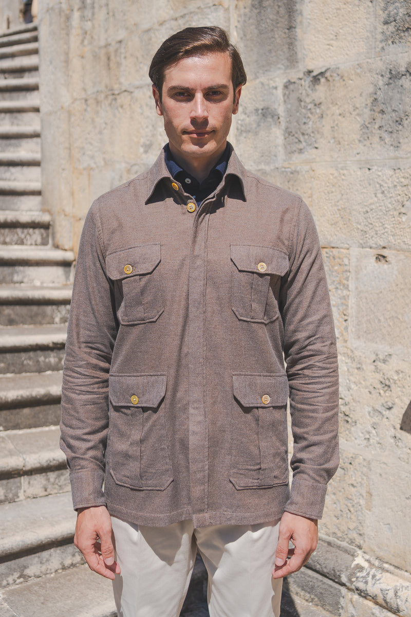 Safari Flannel Overshirt Brown