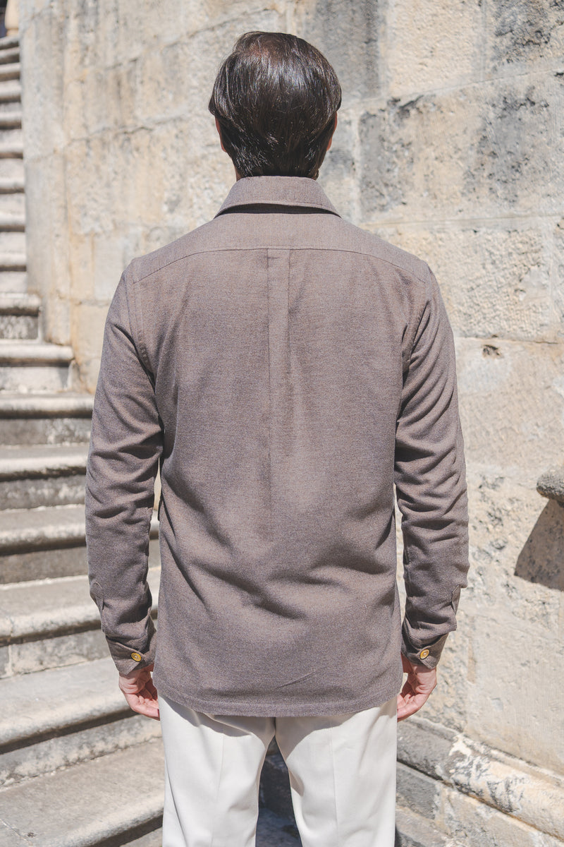 Safari Flannel Overshirt Brown