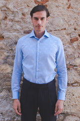Dobby Shirt Azure Pasley