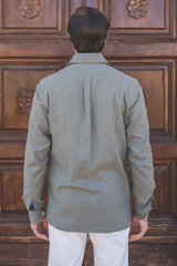 Safari Flannel Overshirt Military Green