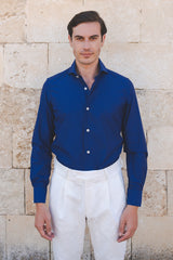 Dobby Shirt Blue Rhombs