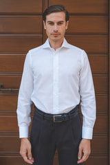 Dobby Shirt White Pasley