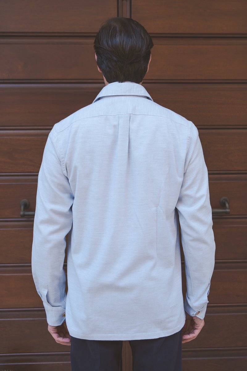 Safari Flannel Overshirt Grey Melange