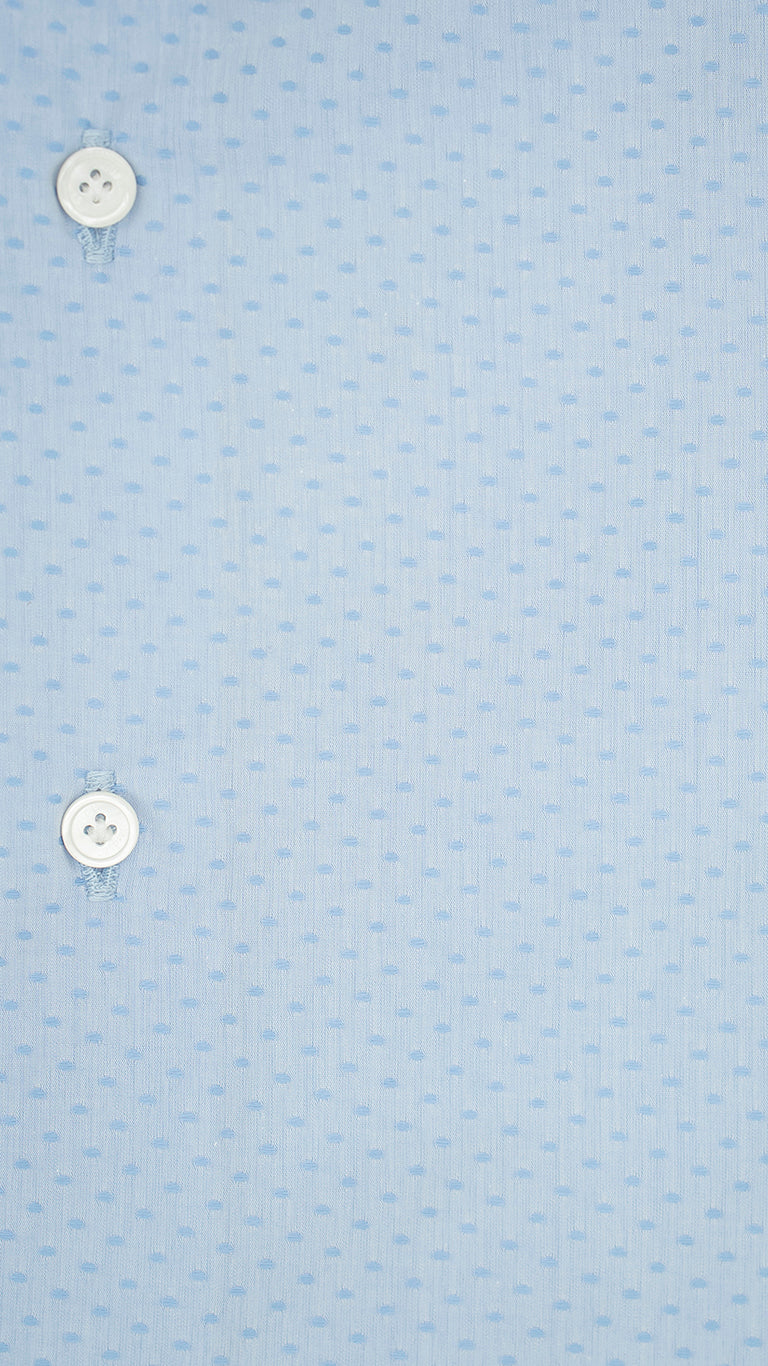 Dobby Shirt Azure Dots
