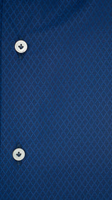 Dobby Shirt Blue Rhombs