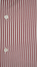 Camicia in twill a righe rosse