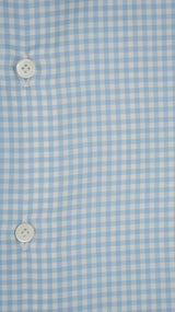 Easy Iron Check Twill Shirt Azure