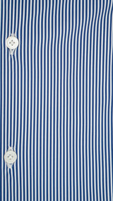 Striped Blue No Iron Techincal Fabrics Shirt