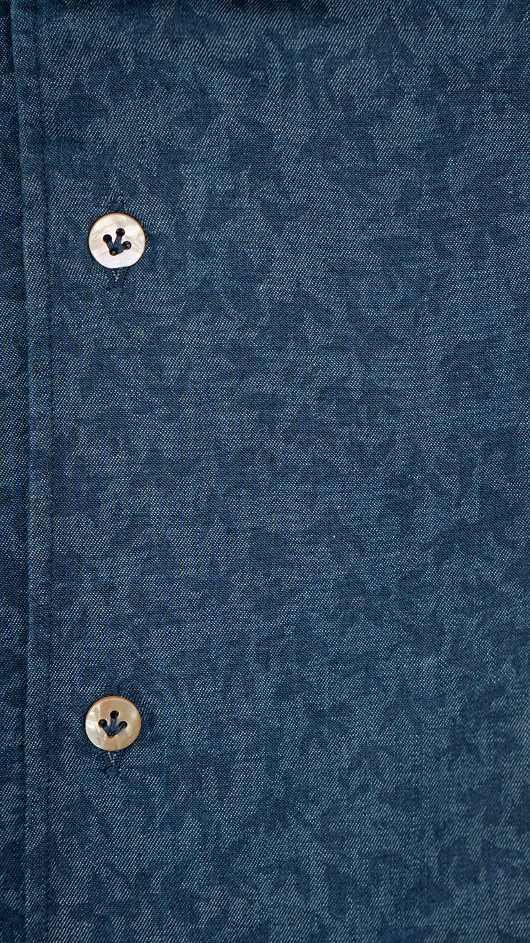 Damask Blue Denim Shirt
