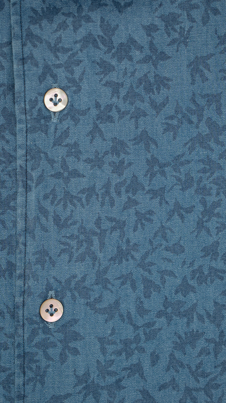 Damask Light Blue Denim Shirt