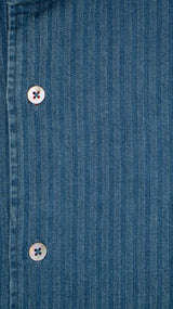 Embossed Denim Blue Shirt