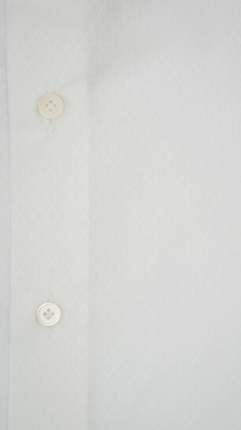 Dobby Shirt White Rhombs
