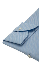 Dobby Shirt Azure Rhombs