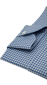 Easy Iron Check Twill Shirt Blue