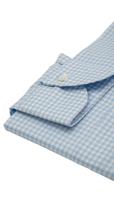 Easy Iron Check Twill Shirt Azure