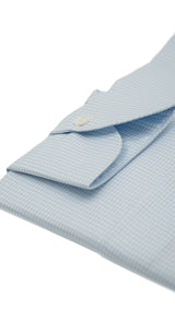 Camicia Pied-De-Poule azzurra in twill Facile Stiro