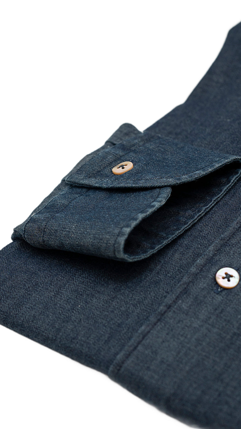 Dark Blue Denim Shirt
