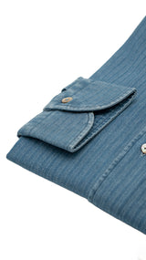 Embossed Denim Light Blue Shirt