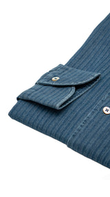 Embossed Denim Blue Shirt