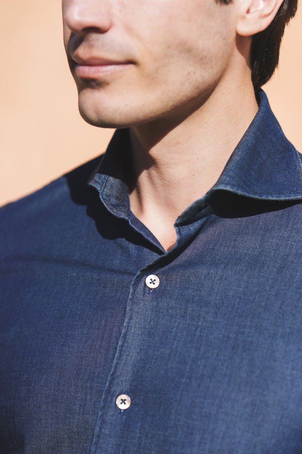Dark Blue Denim Shirt