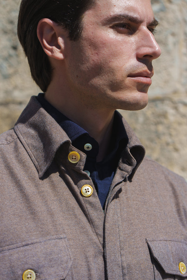 Safari Flannel Overshirt Brown