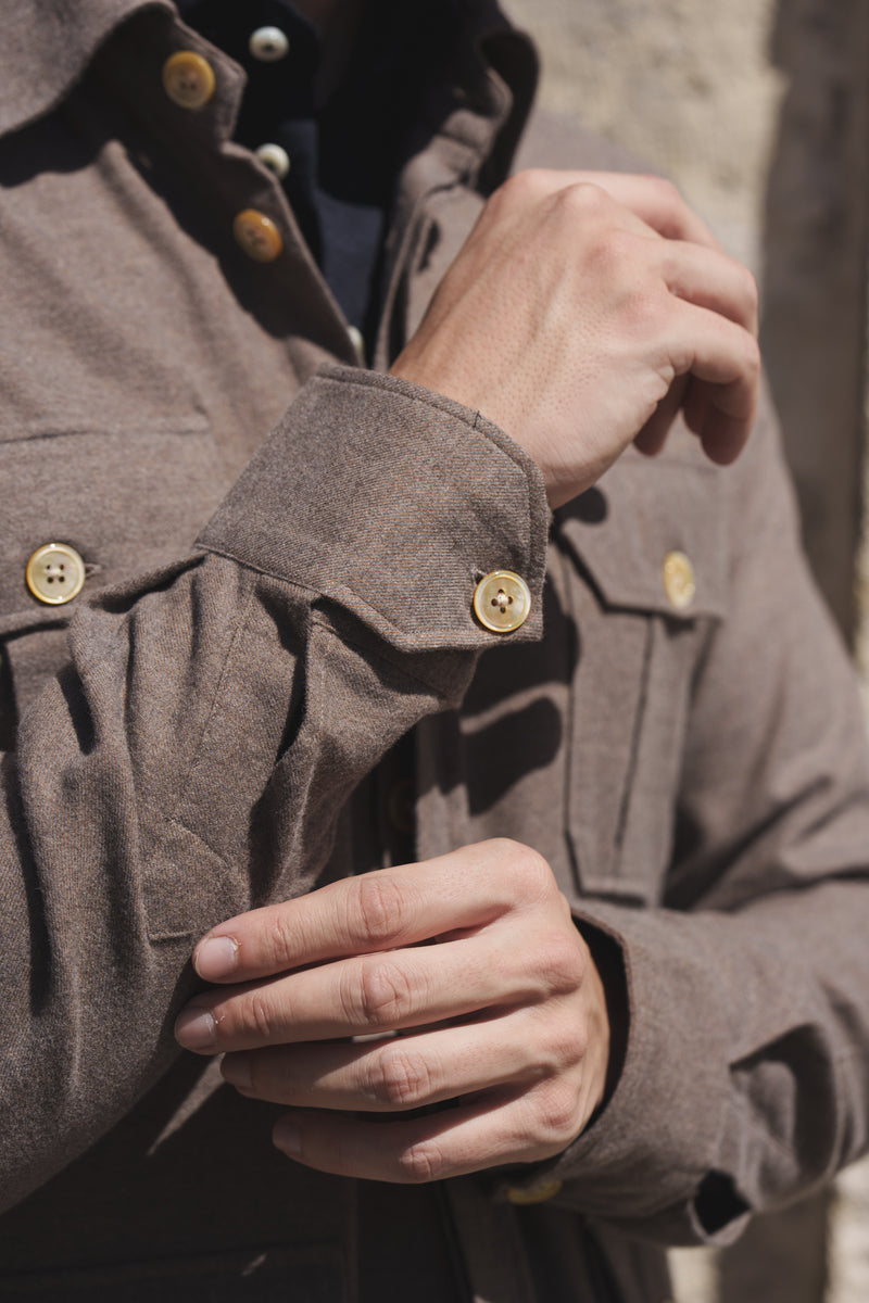 Safari Flannel Overshirt Brown