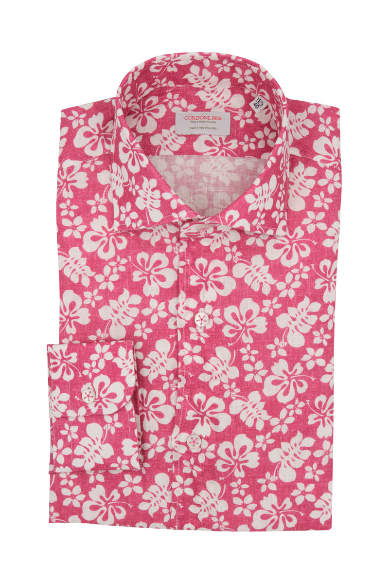 Boredaux Floral Print Linen Shirt