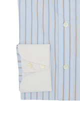 White Collar Striped Popeline Shirt