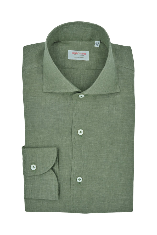 Military Green Linen Shirt