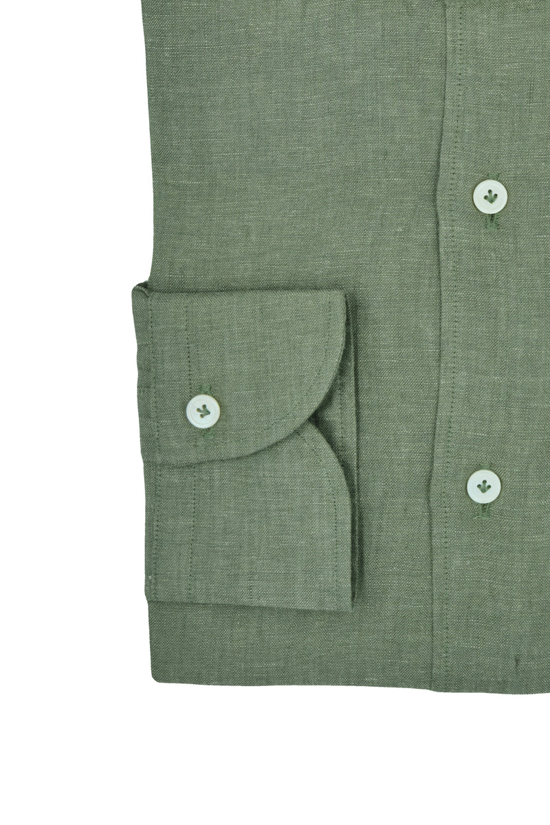 Military Green Linen Shirt