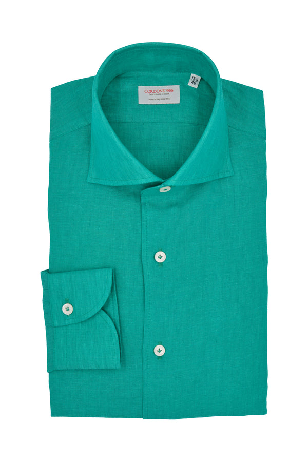 Water Green Linen Shirt