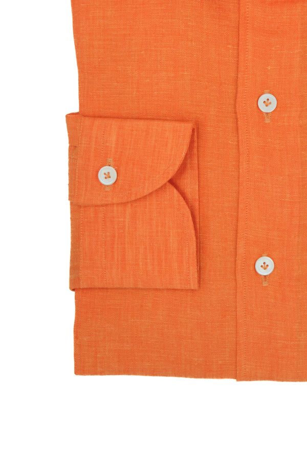 Orange Linen Shirt