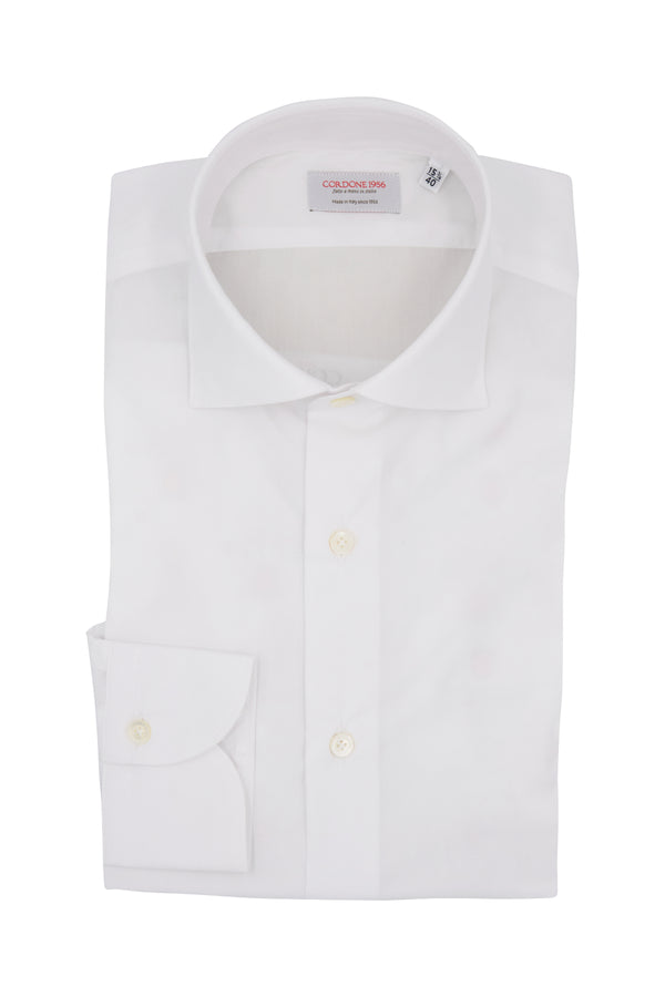 White Popeline Solid Shirt