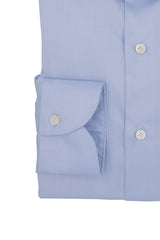 Camicia Tinta Unita Twill Azzurra 