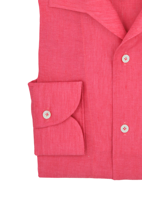 Coral Linen Capri Collar Shirt