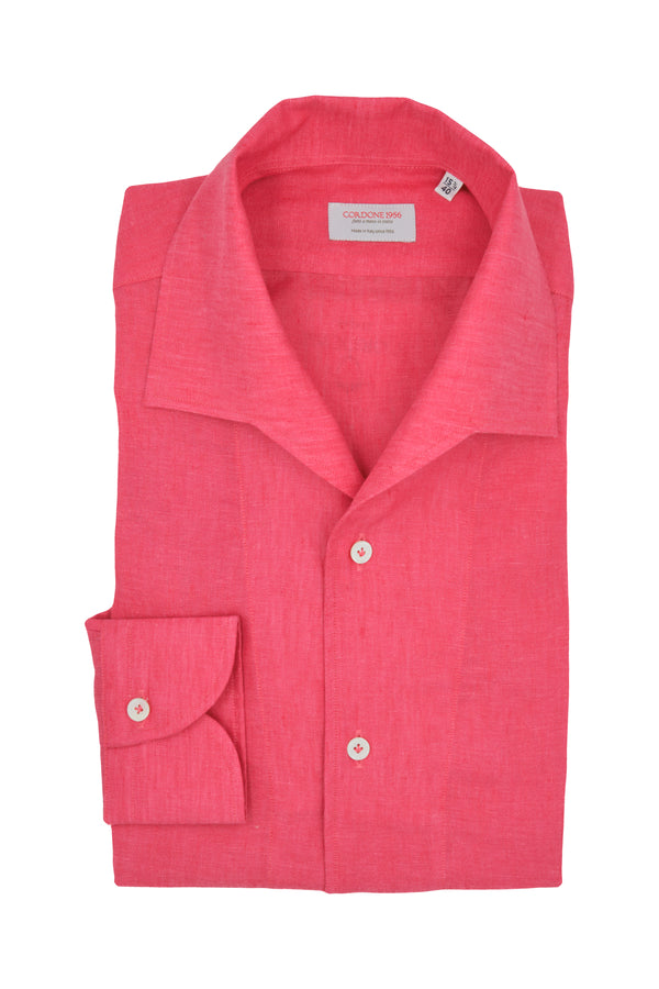 Coral Linen Capri Collar Shirt