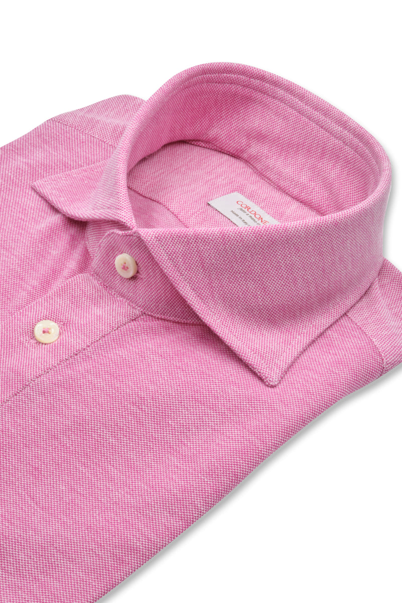 Pink Jersey Polo Shirt Handmade