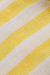 Bold Striped Linen Shirt Yellow